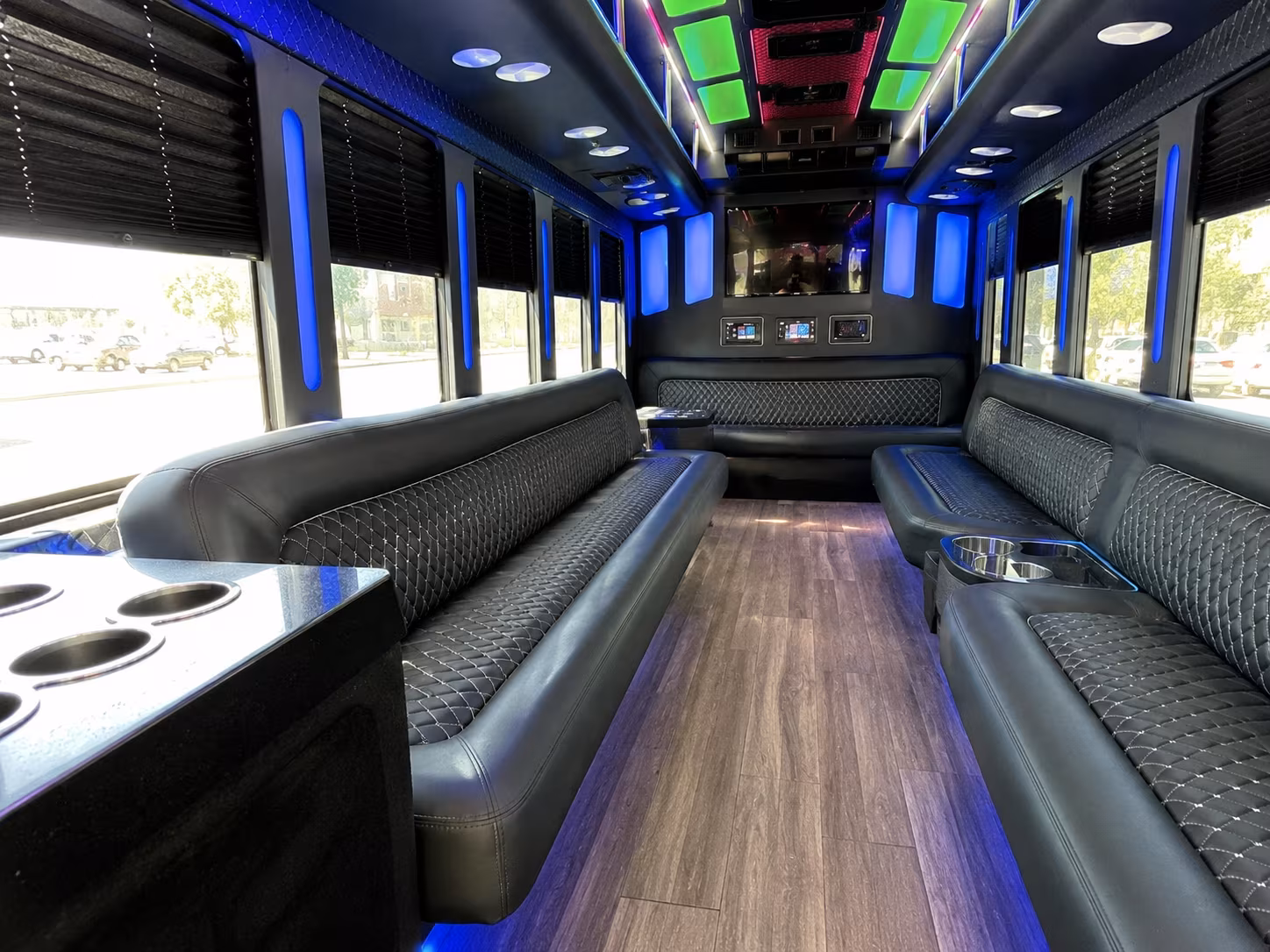 citrus heights 15 passenger party bus inside