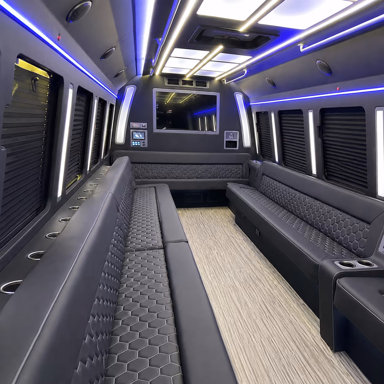 citrus heights 40 passenger party bus inside
