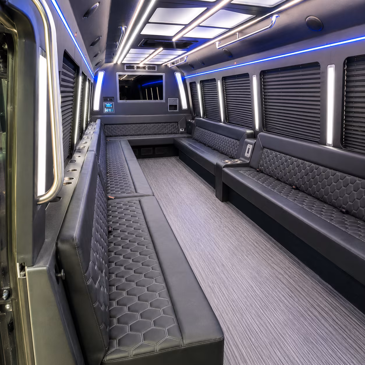 citrus heights 40 passenger party bus interior